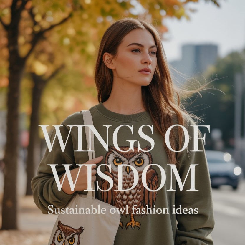 Wings of Wisdom – explore owl-inspired sustainable fashion with eco hoodies, totes, and sweatshirts for fall in the USA.