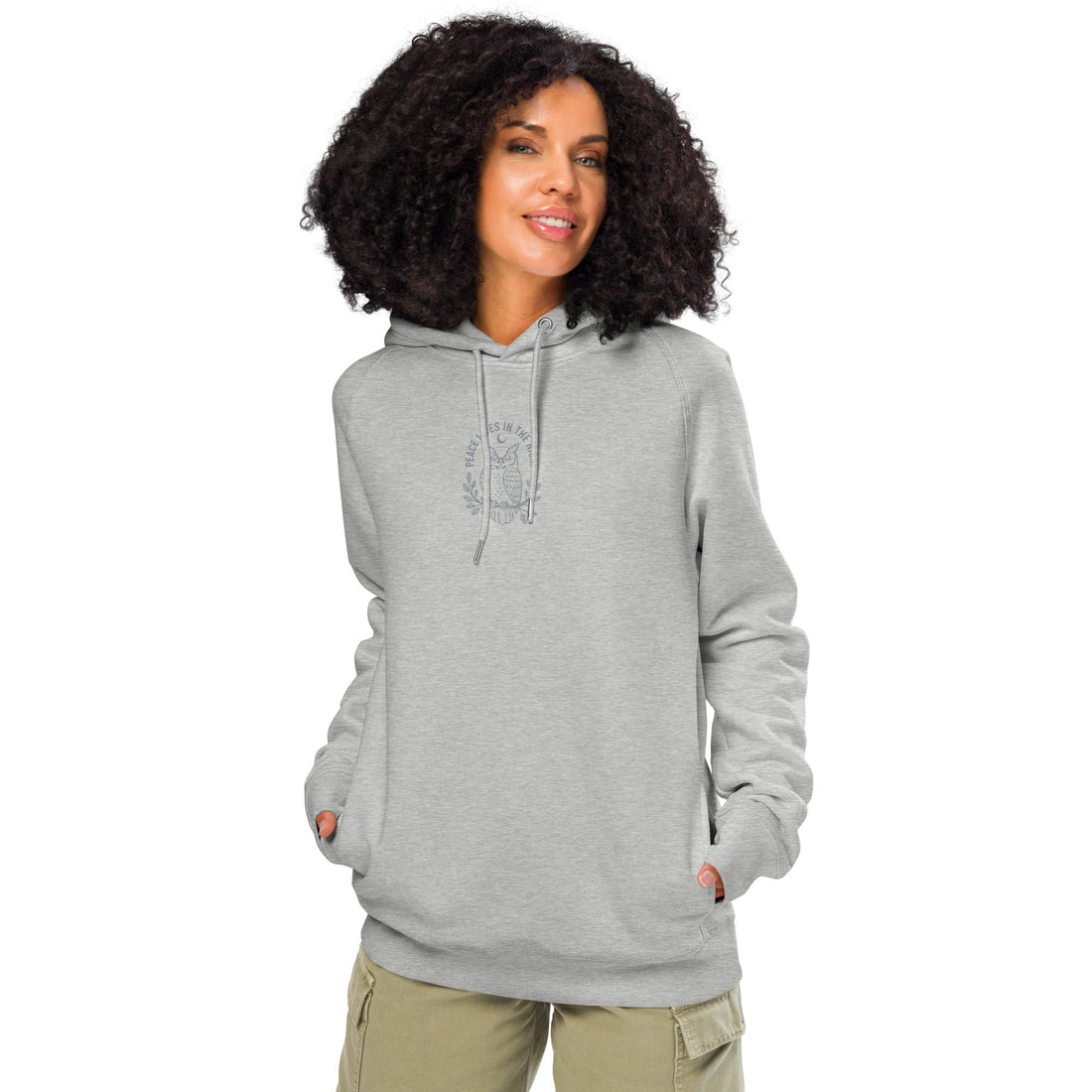 Owl Unisex Organic Side Pocket Hoodie – Ethics in Every Feather | Sustainable Fashion USA