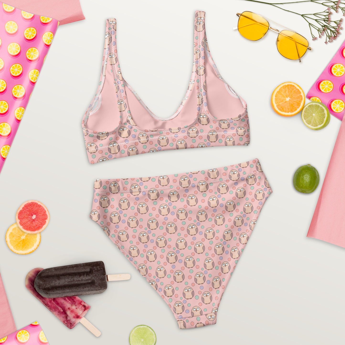 Recycled High-Waisted Bikini – Eco-Friendly Swimwear for Nature Lovers Dudeily