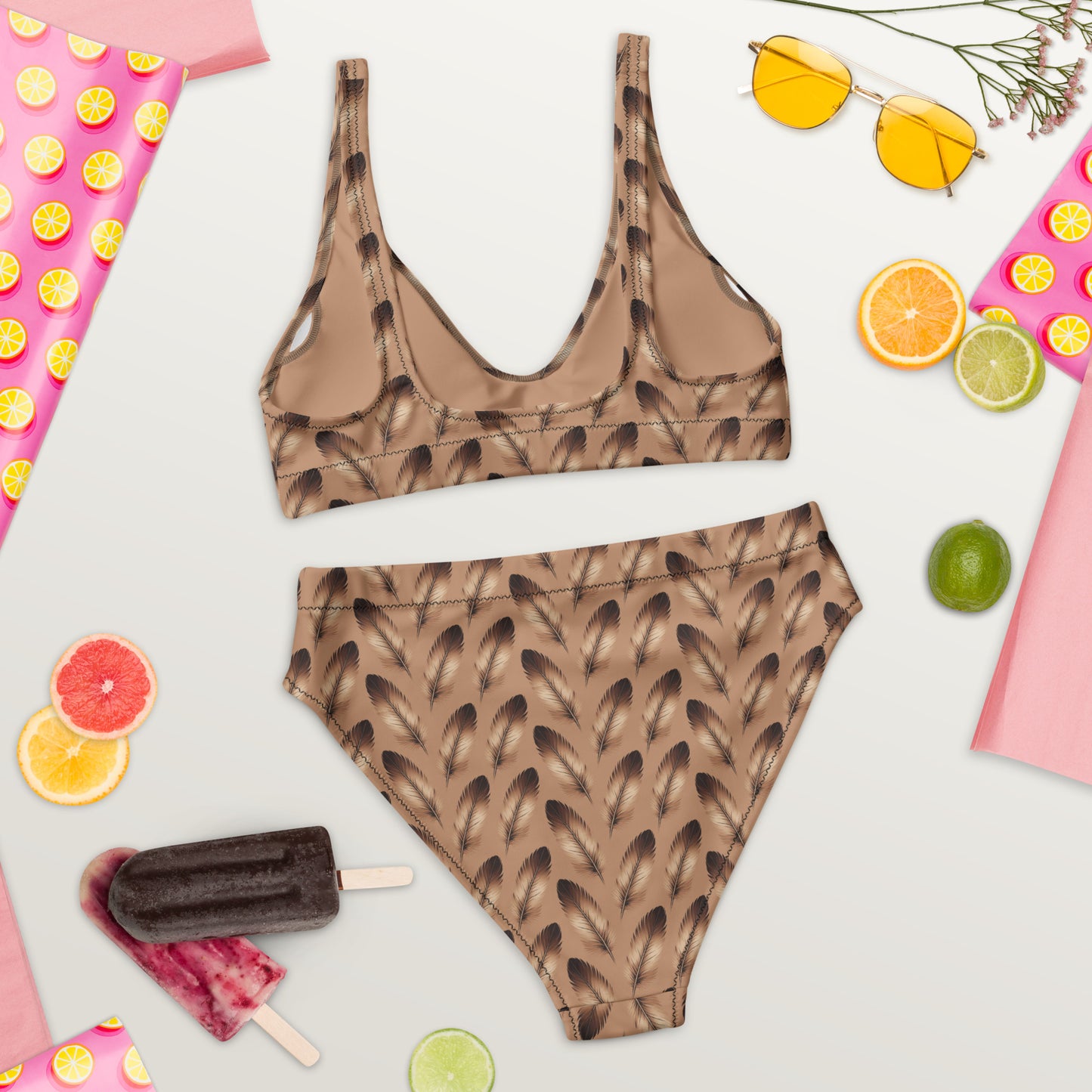 Recycled High-Waisted Bikini - Eco-Friendly Swimwear Dudeily