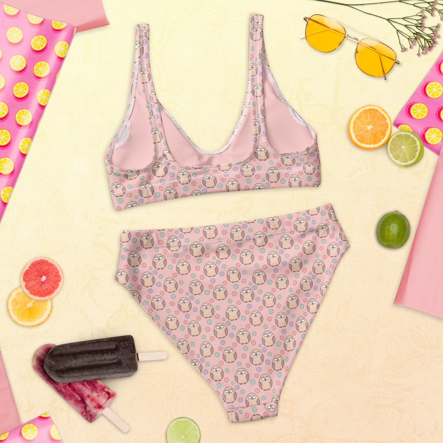Recycled High-Waisted Bikini – Eco-Friendly Swimwear for Nature Lovers Dudeily