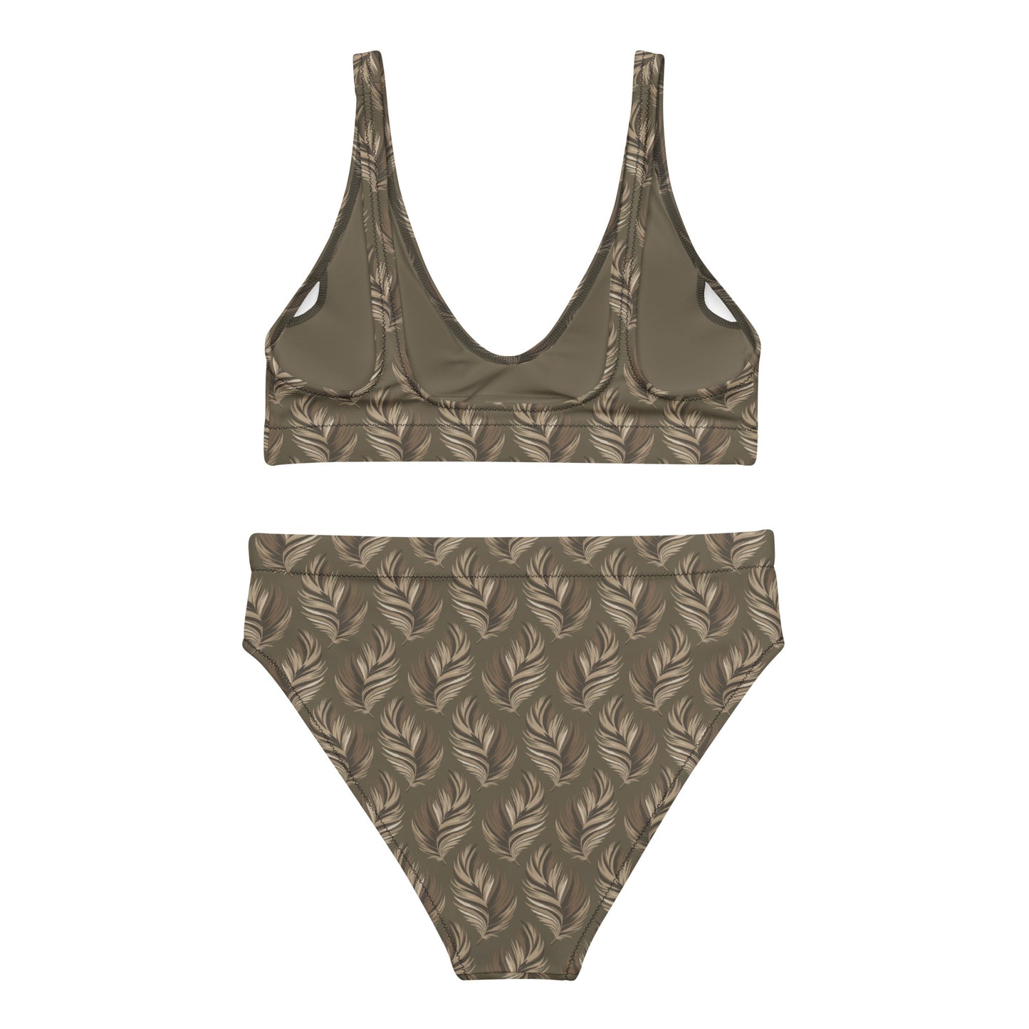 Recycled High-Waisted Bikini – Sustainable Owl-Inspired Swimwear Dudeily