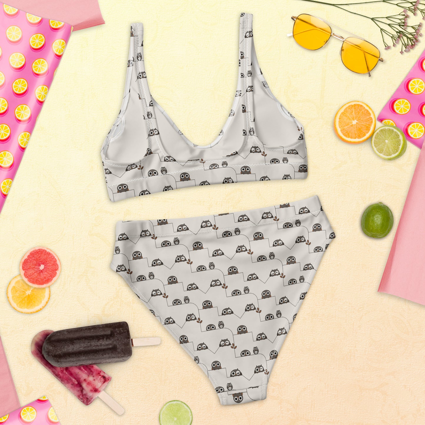 Recycled High-Waisted Bikini – Eco-Friendly Swimwear for Nature Lovers Dudeily