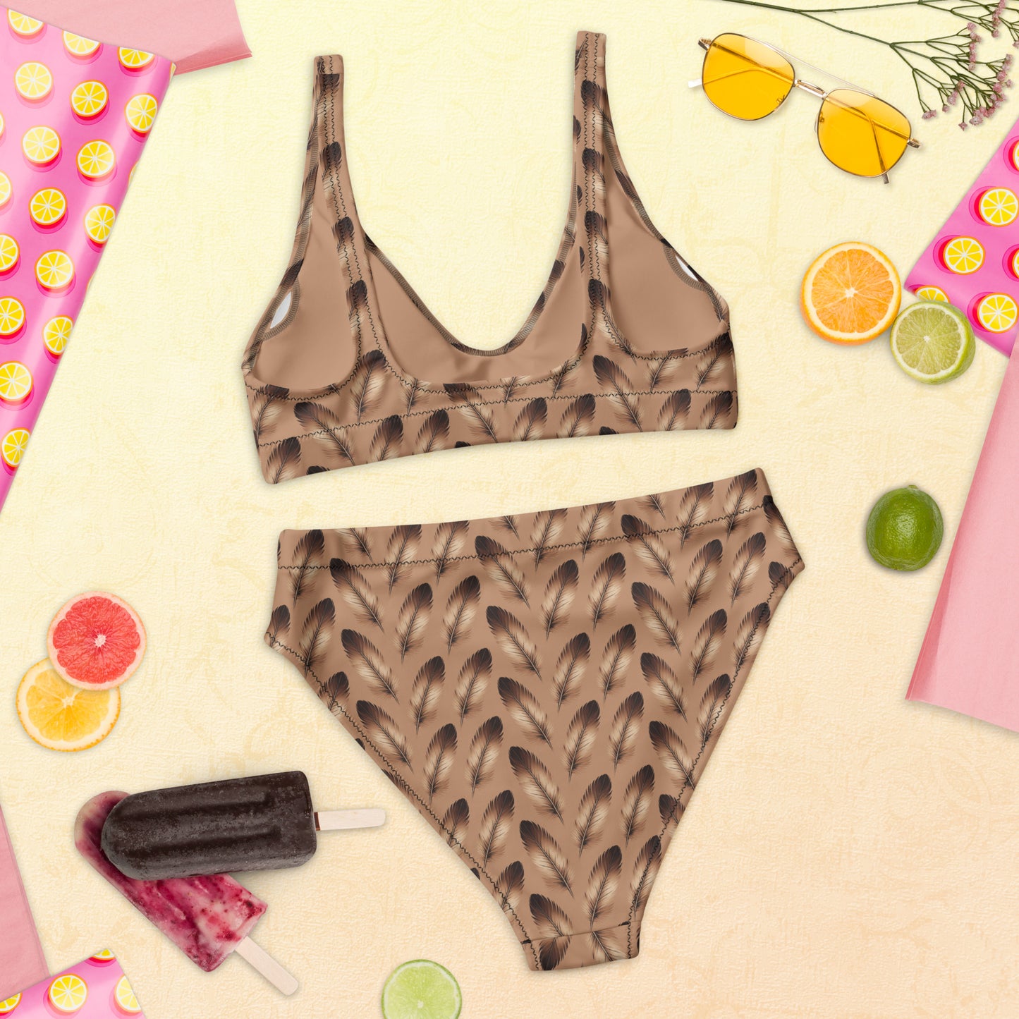 Recycled High-Waisted Bikini - Eco-Friendly Swimwear Dudeily