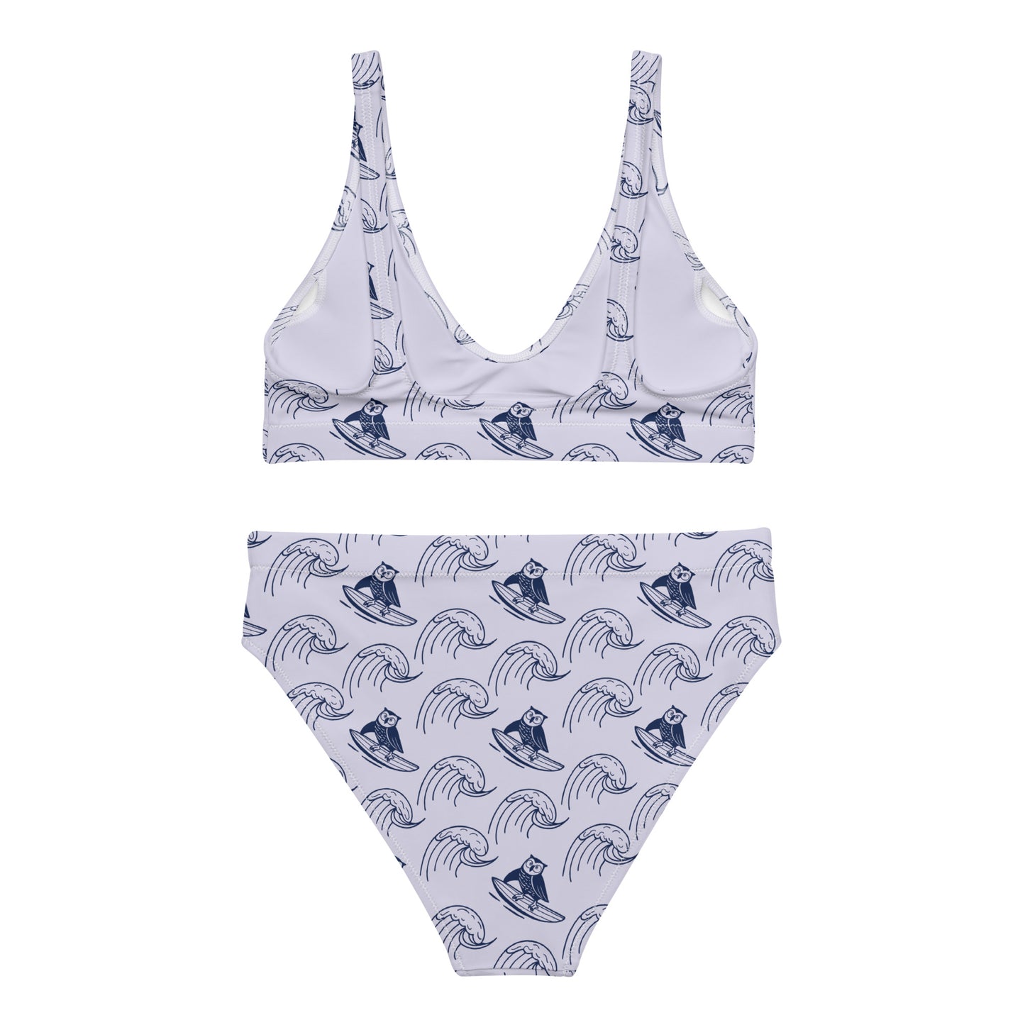 Owl Recycled High-Waisted Bikini – Eco-Conscious Swimwear for Sustainable Style Dudeily