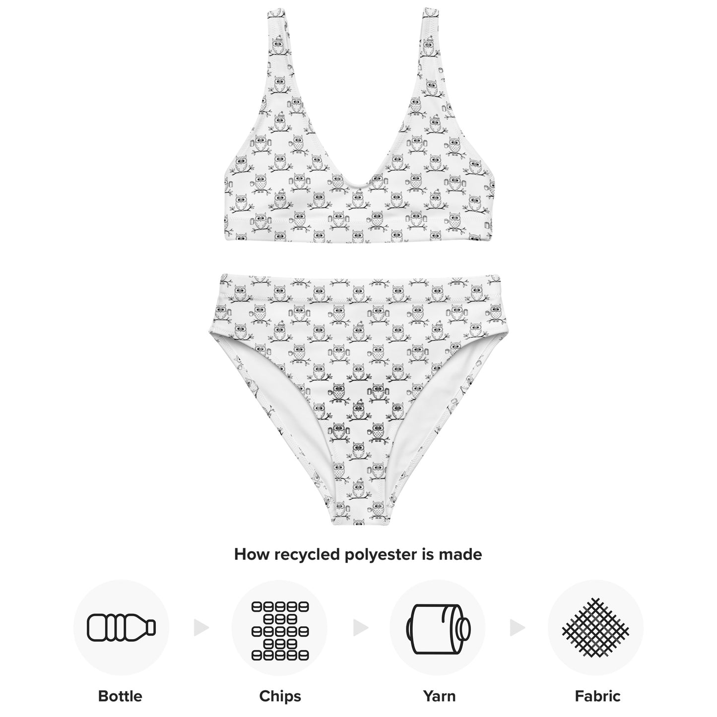 Recycled High-Waisted Bikini – Eco-Friendly Swimwear for Nature Lovers Dudeily