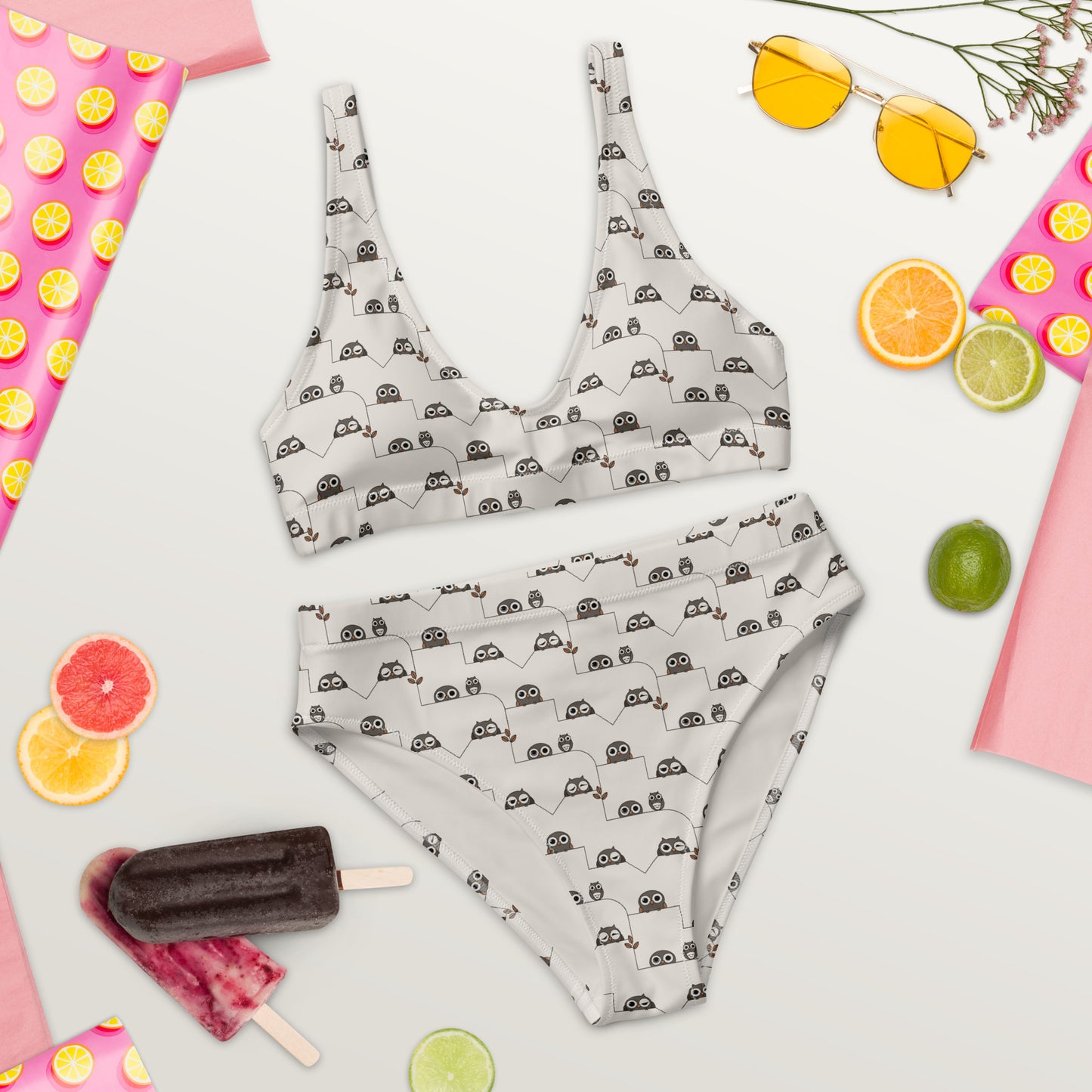Recycled High-Waisted Bikini – Eco-Friendly Swimwear for Nature Lovers Dudeily