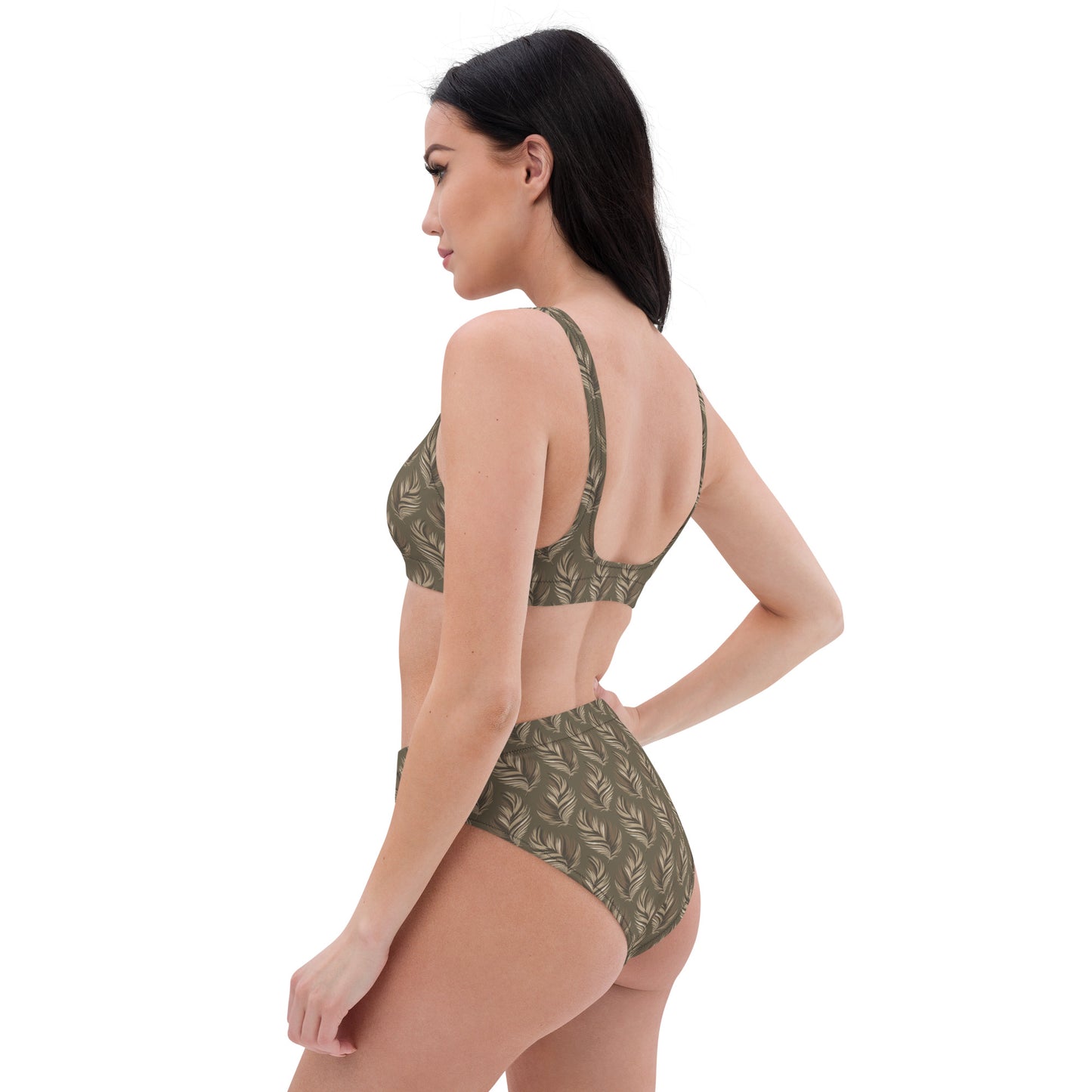 Recycled High-Waisted Bikini – Eco-Friendly Swimwear for Nature Lovers Dudeily