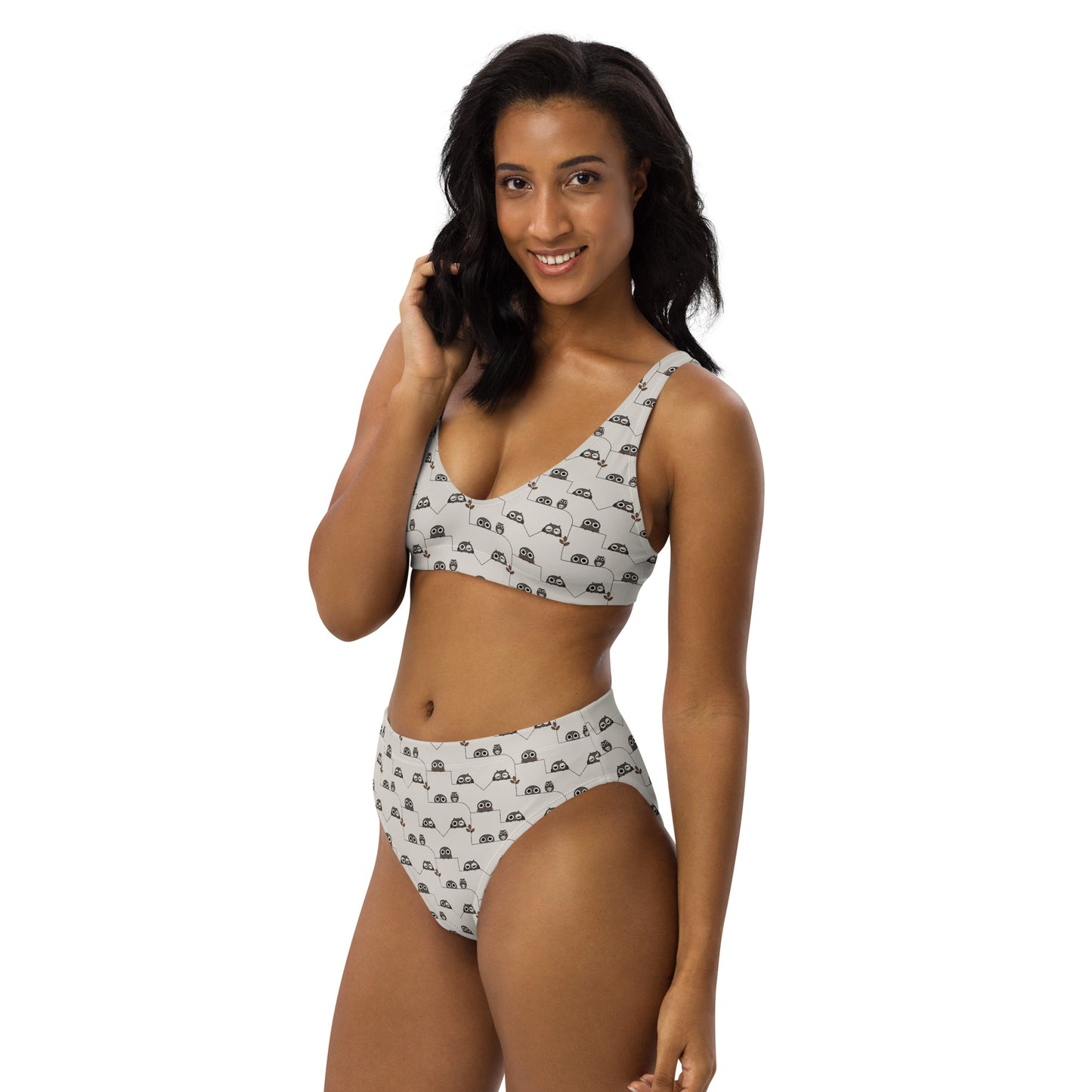 Recycled High-Waisted Bikini – Eco-Friendly Swimwear for Nature Lovers Dudeily