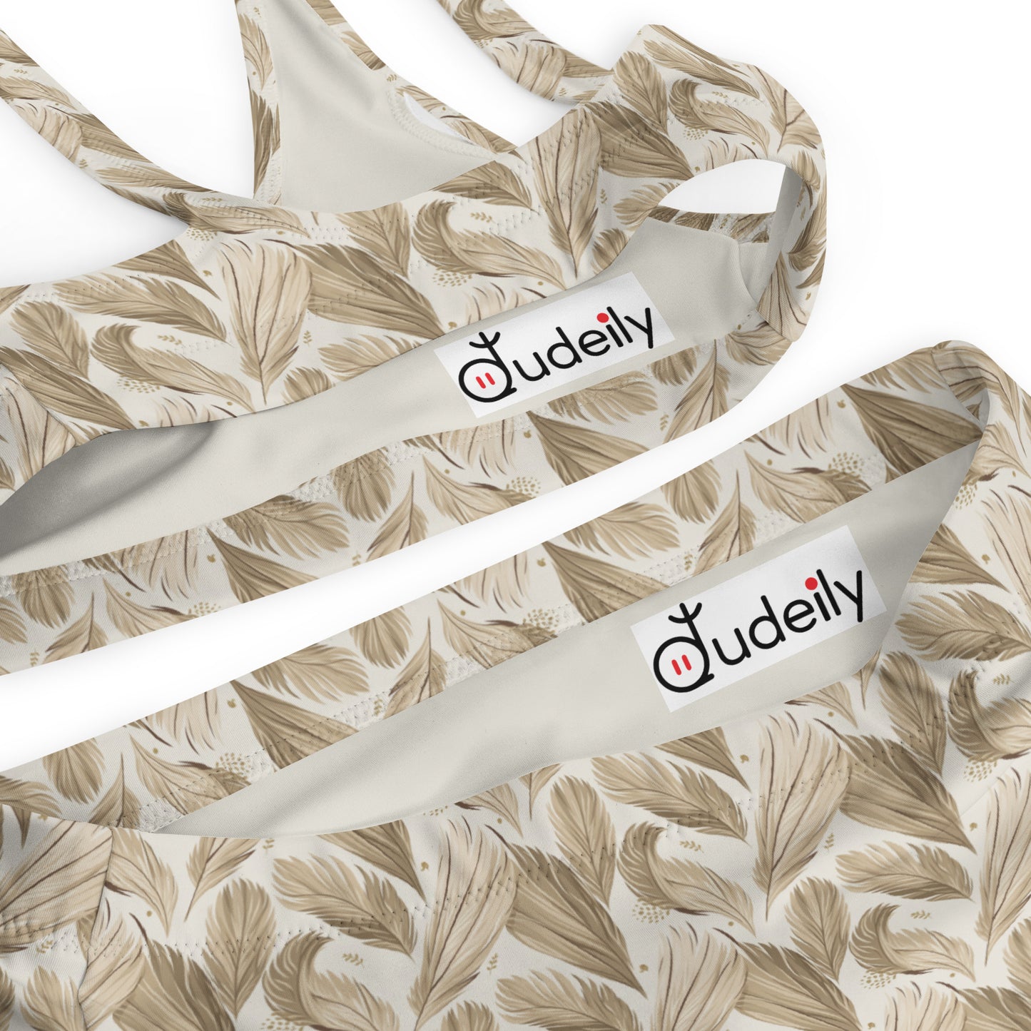Recycled High-Waisted Bikini – Eco-Friendly Owl Print Swimwear Dudeily
