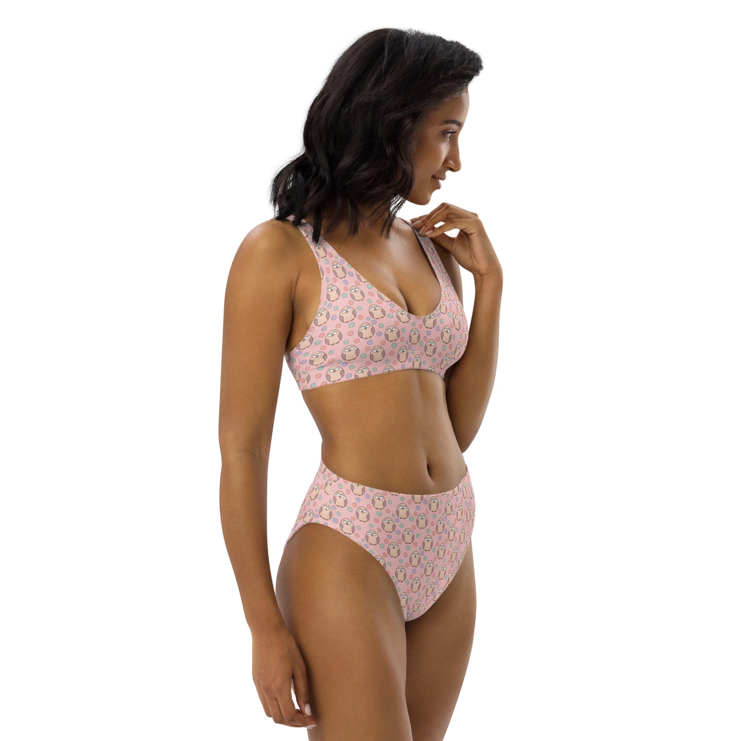 Recycled High-Waisted Bikini – Eco-Friendly Swimwear for Nature Lovers Dudeily