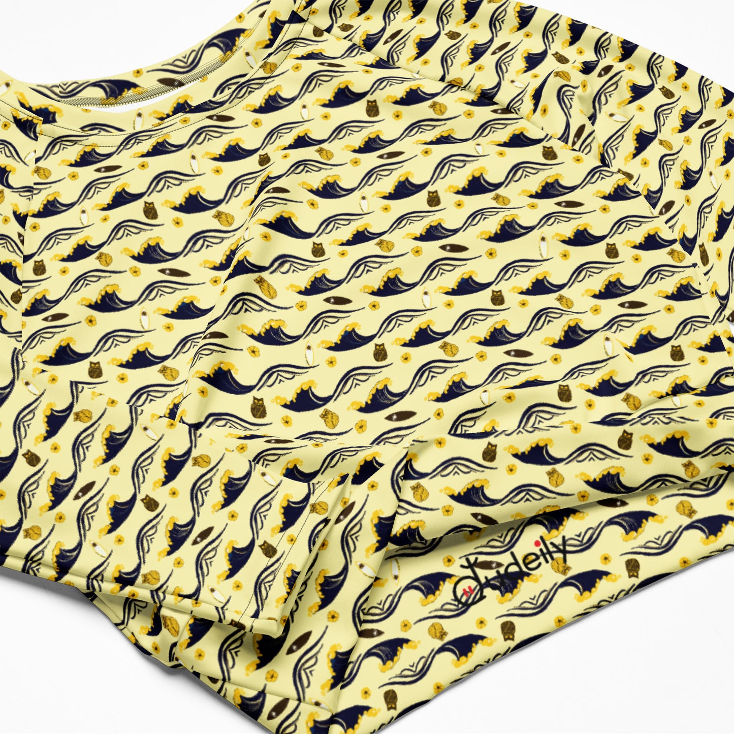 Owl Recycled Long-Sleeve Crop Top – Sustainable Street Style for Eco Trendsetters Dudeily