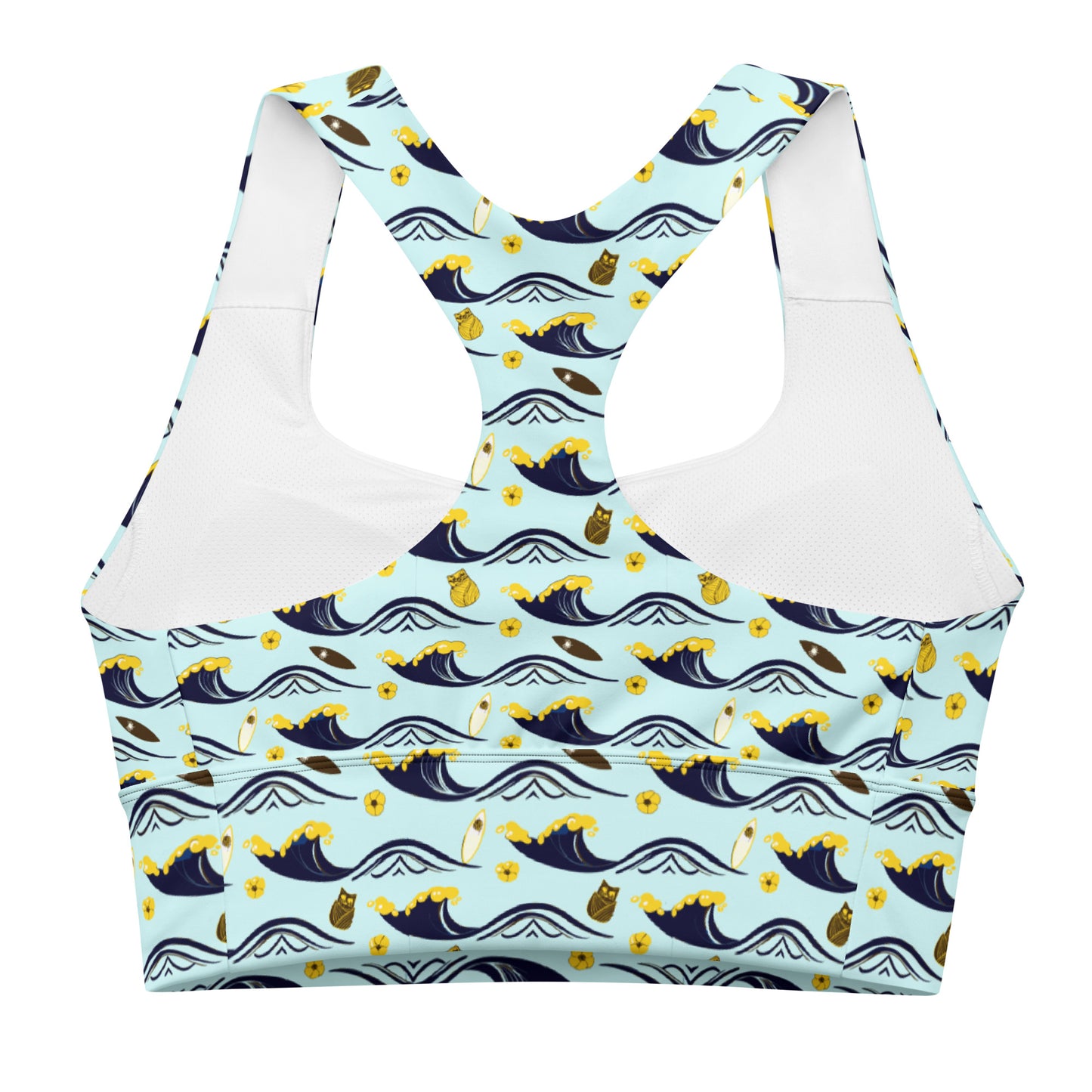 Owl Recycled Longline Sports Bra – Sustainable Support for Active Nature Lovers Dudeily