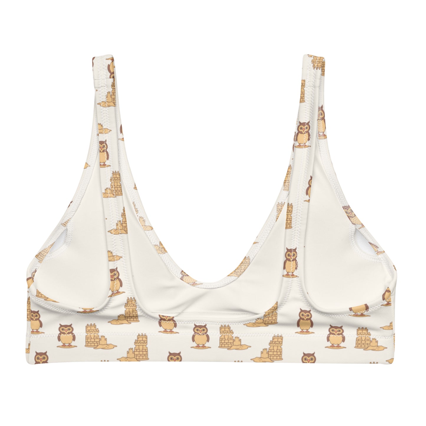 Owl-Tide Recycled Padded Bikini Top – Sustainable Swimwear for Eco-Conscious Beach Style Dudeily