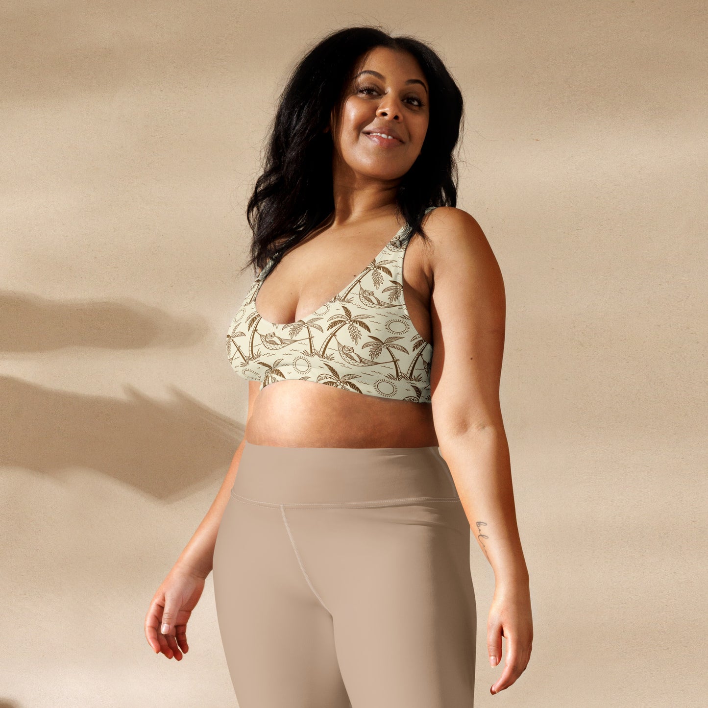Owl-Themed Recycled Padded Bikini Top – Sustainable Swimwear for Eco-Conscious Trendsetters Dudeily