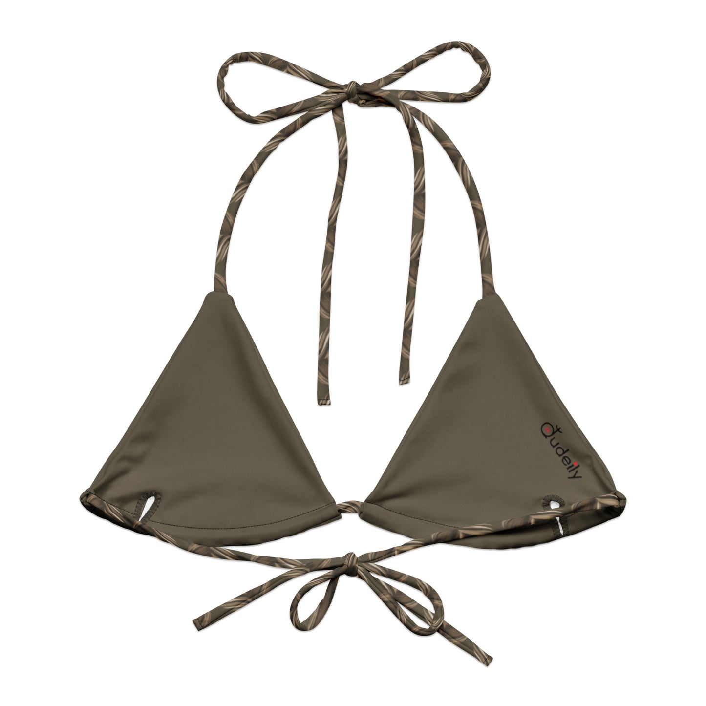 All-over Print Recycled String Bikini Top - Eco-Friendly Swimwear Dudeily