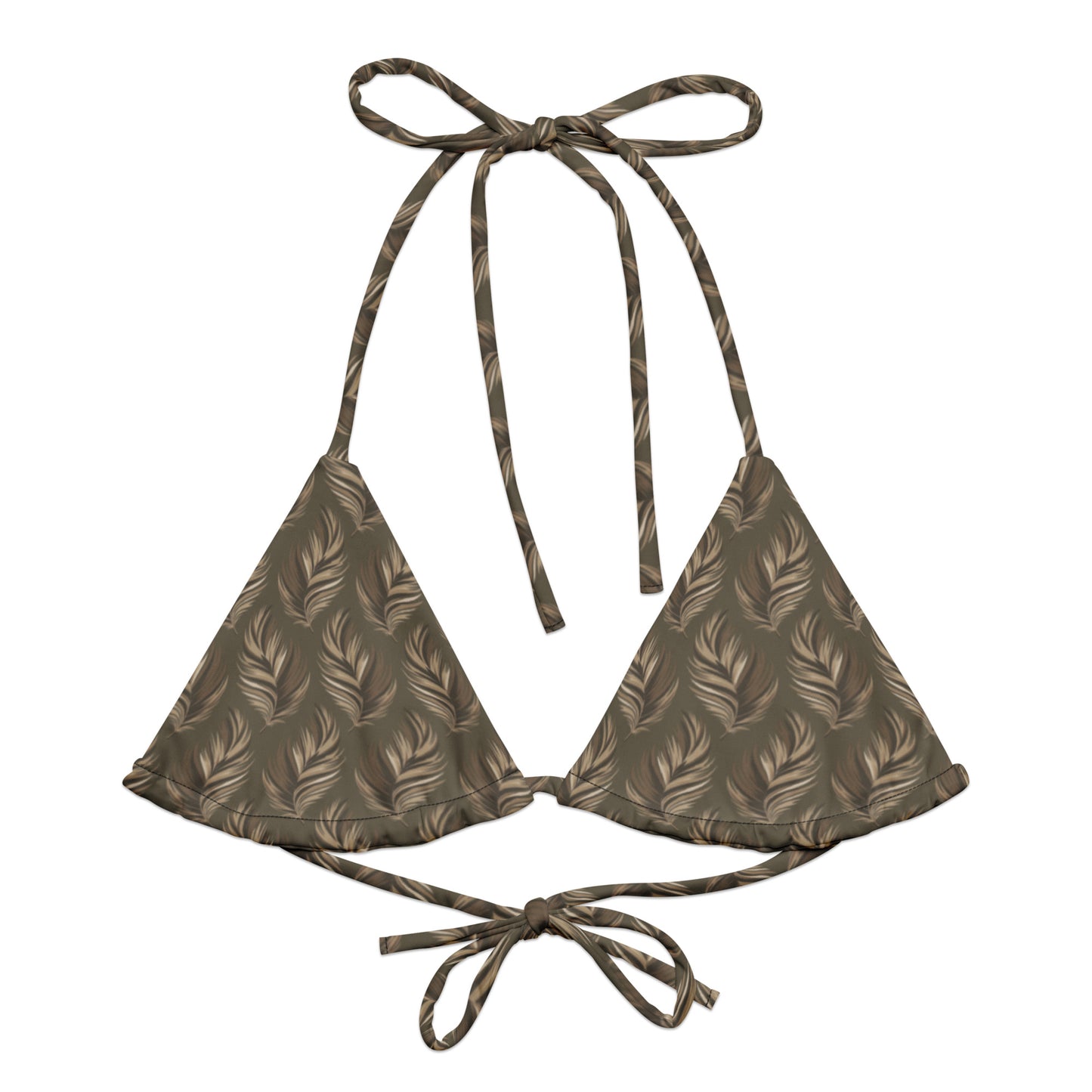 All-over Print Recycled String Bikini Top - Eco-Friendly Swimwear 6XL Dudeily