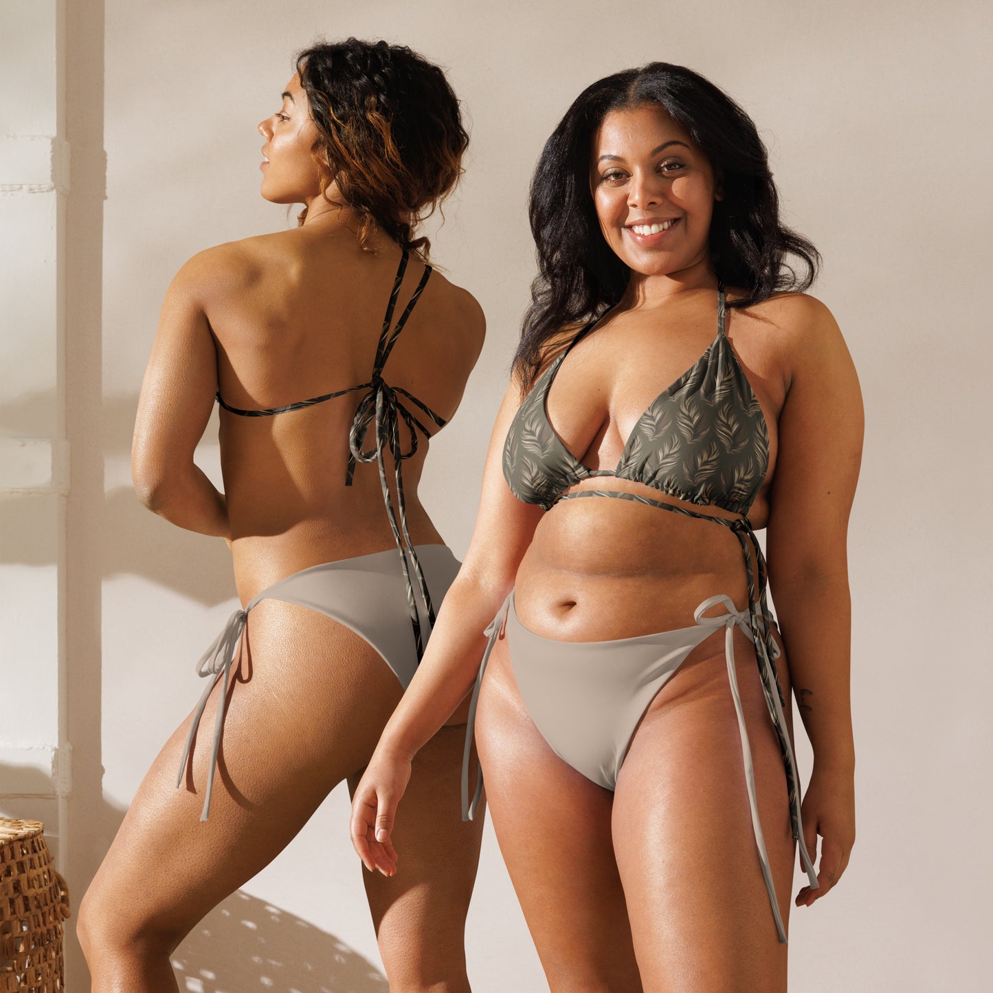 All-over Print Recycled String Bikini Top - Eco-Friendly Swimwear Dudeily