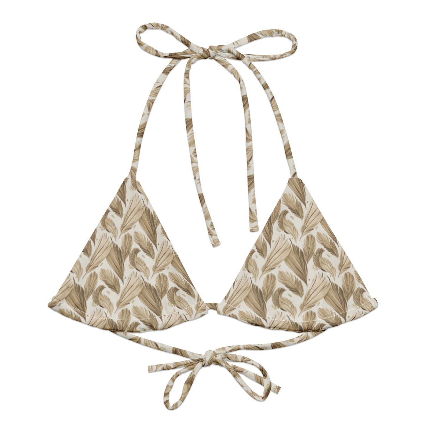 All-Over Print Recycled String Bikini Top: for Eco-Friendly Fashion 6XL Dudeily