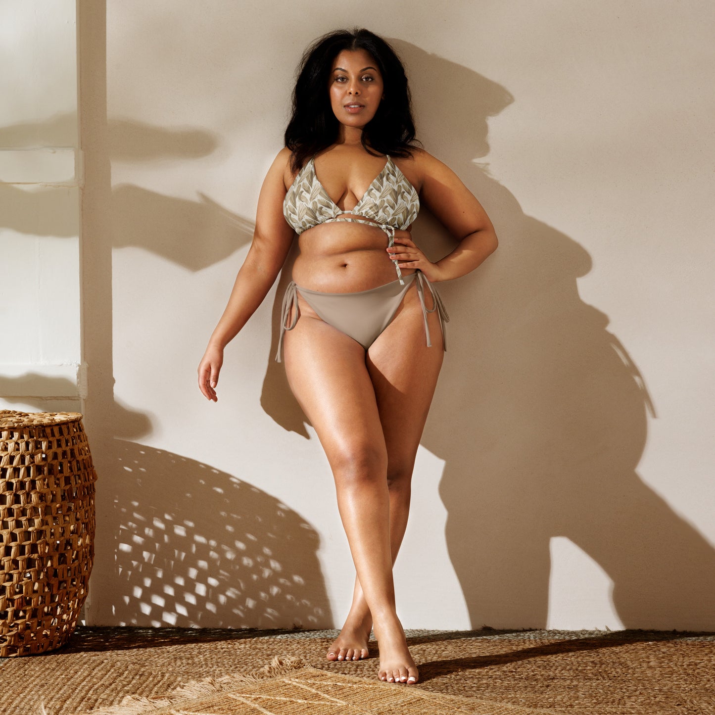 All-Over Print Recycled String Bikini Top: for Eco-Friendly Fashion Dudeily