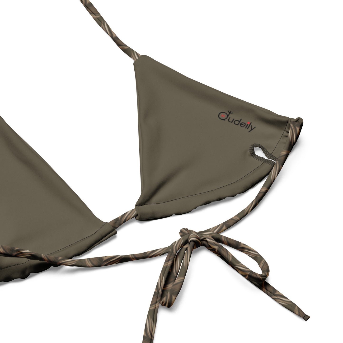 All-over Print Recycled String Bikini Top - Eco-Friendly Swimwear Dudeily