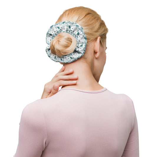 Owl-Themed Recycled Scrunchie – Eco-Friendly Hair Accessory for Sustainable Style Default Title Dudeily