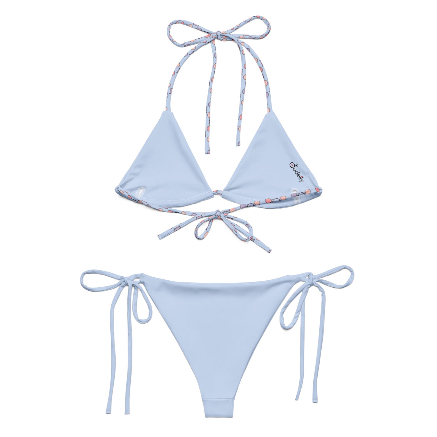 Owl Print All-Over Recycled String Bikini – Eco-Friendly & Stylish Dudeily
