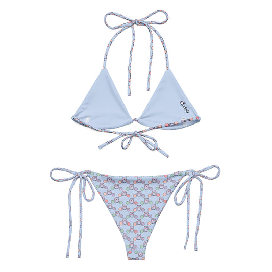 Owl Print All-Over Recycled String Bikini – Sustainable fashion & Chic Dudeily