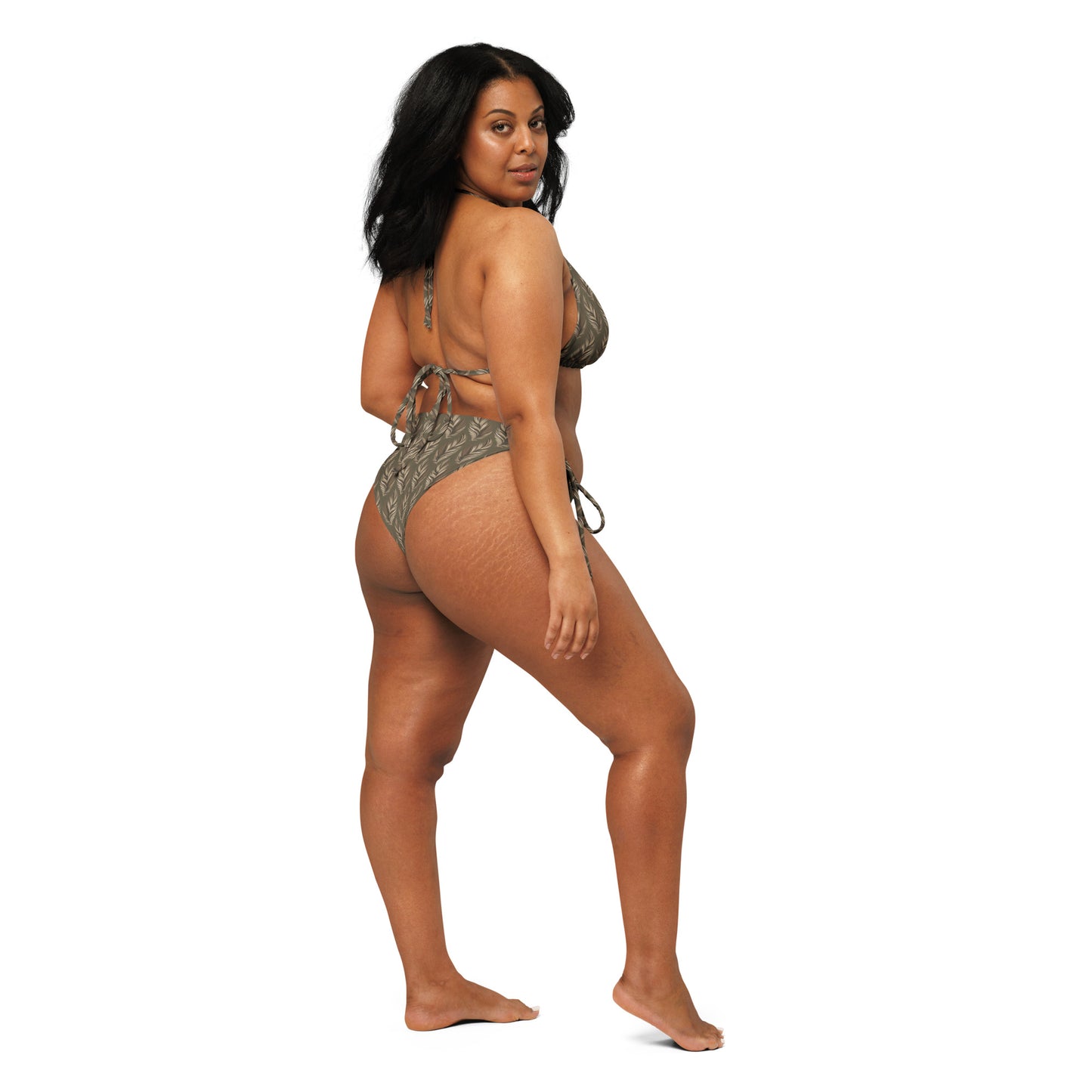 All-Over Print Recycled String Bikini – Eco-Friendly Owl-Inspired Swimwear Dudeily