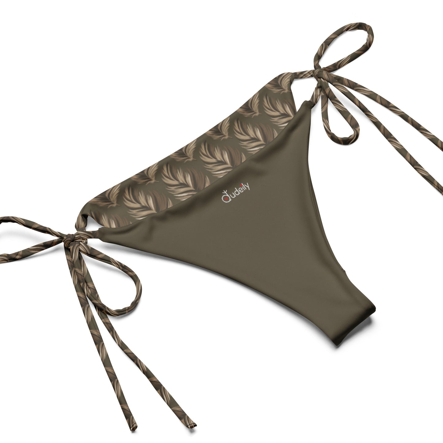 All-Over Print Recycled String Bikini – Eco-Friendly Owl-Inspired Swimwear Dudeily