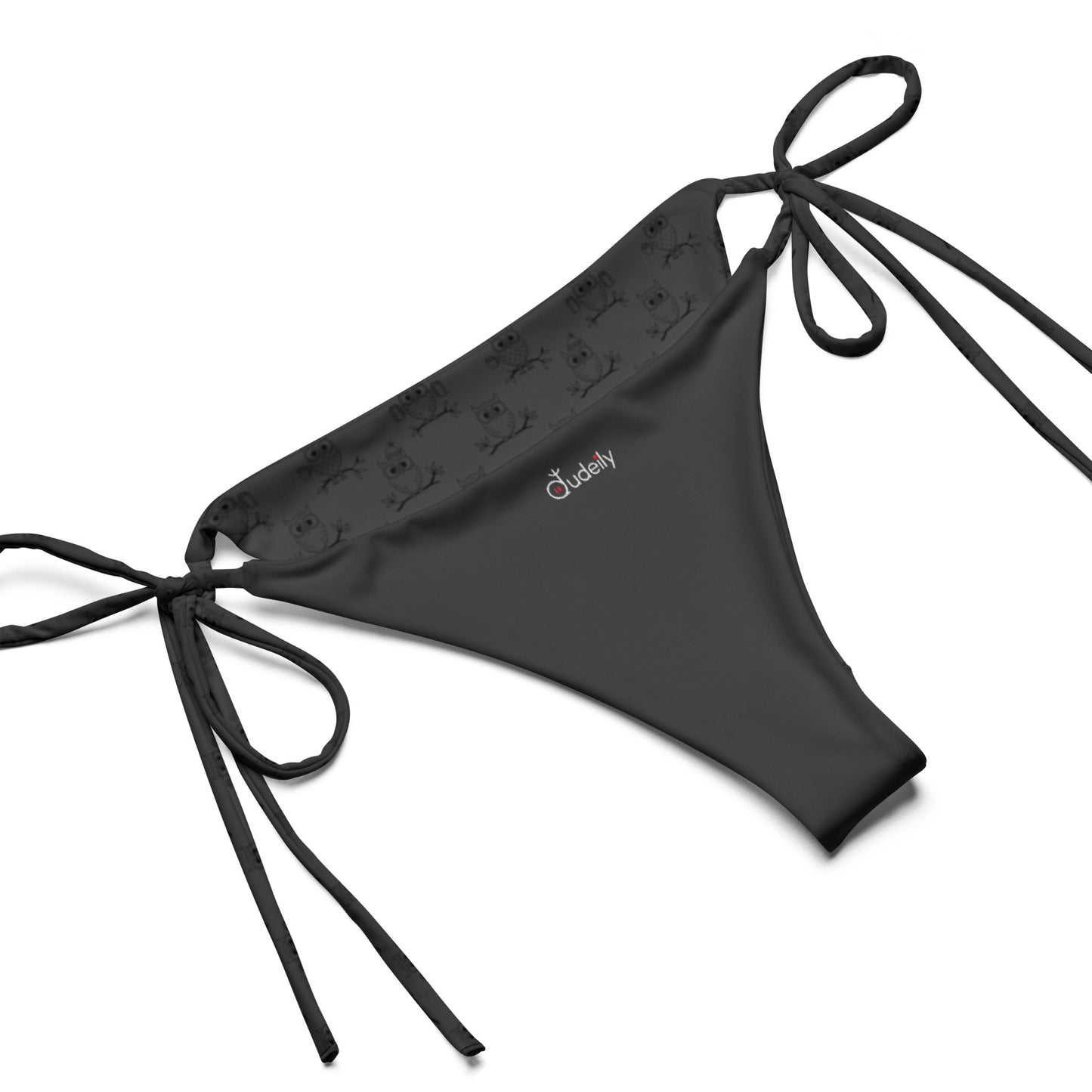 All-Over Print Recycled String Bikini – Eco-Friendly Owl-Inspired Swimwear Dudeily