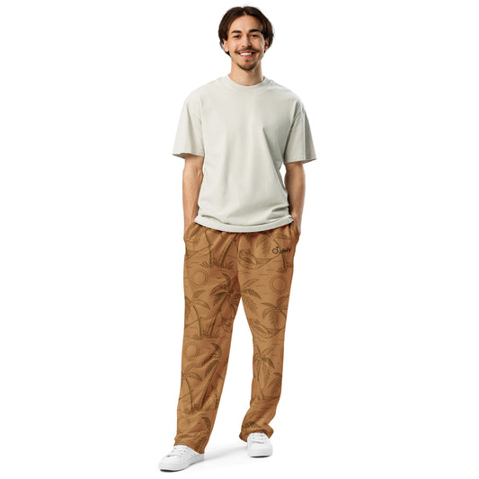 Sustainable Owl-Themed Wide-Leg Joggers – Eco-Friendly Loungewear for Nature Lovers 6XL Dudeily