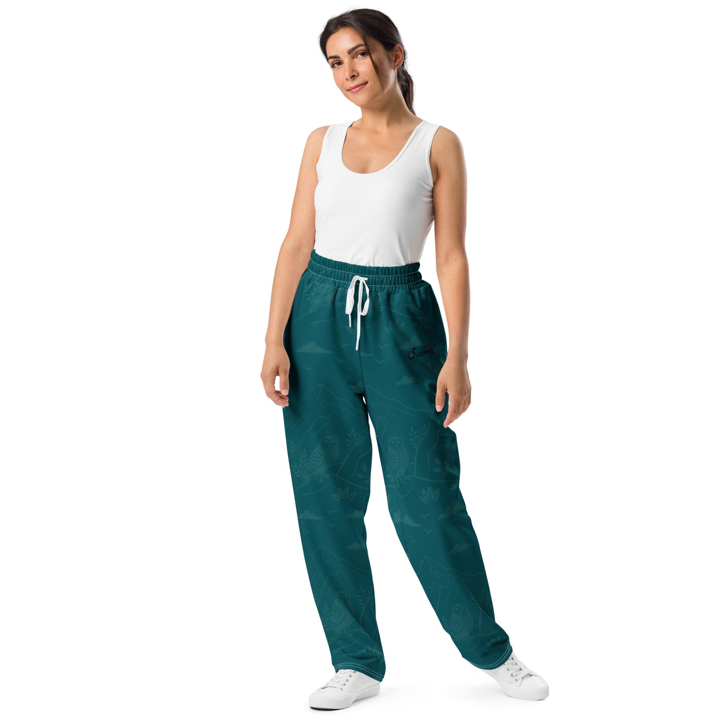 Owl Wide-Leg Joggers – Ethical Comfortwear for Sustainable Living Dudeily