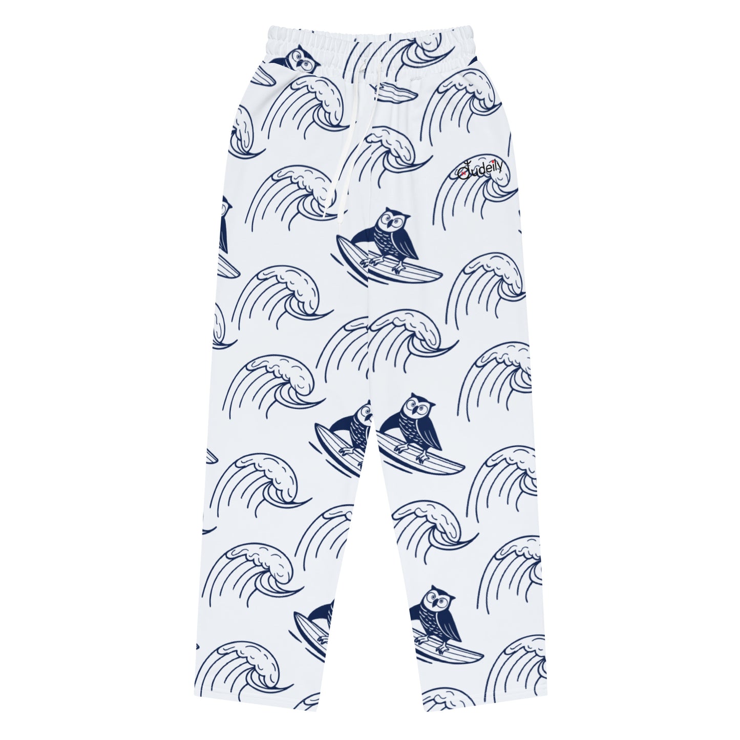Owl Recycled Wide-Leg Joggers – Comfortable Sustainable Streetwear for Eco Lovers Dudeily