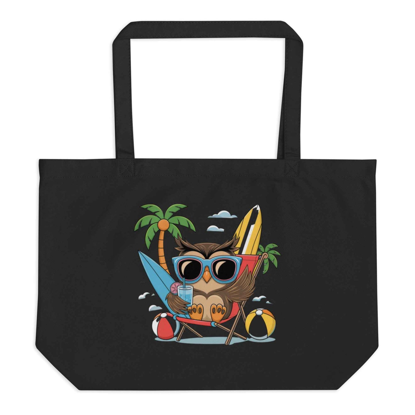 Owl Large Organic Tote Bags - Sustainable, Spacious, Stylish Eco-Friendly Tote Dudeily