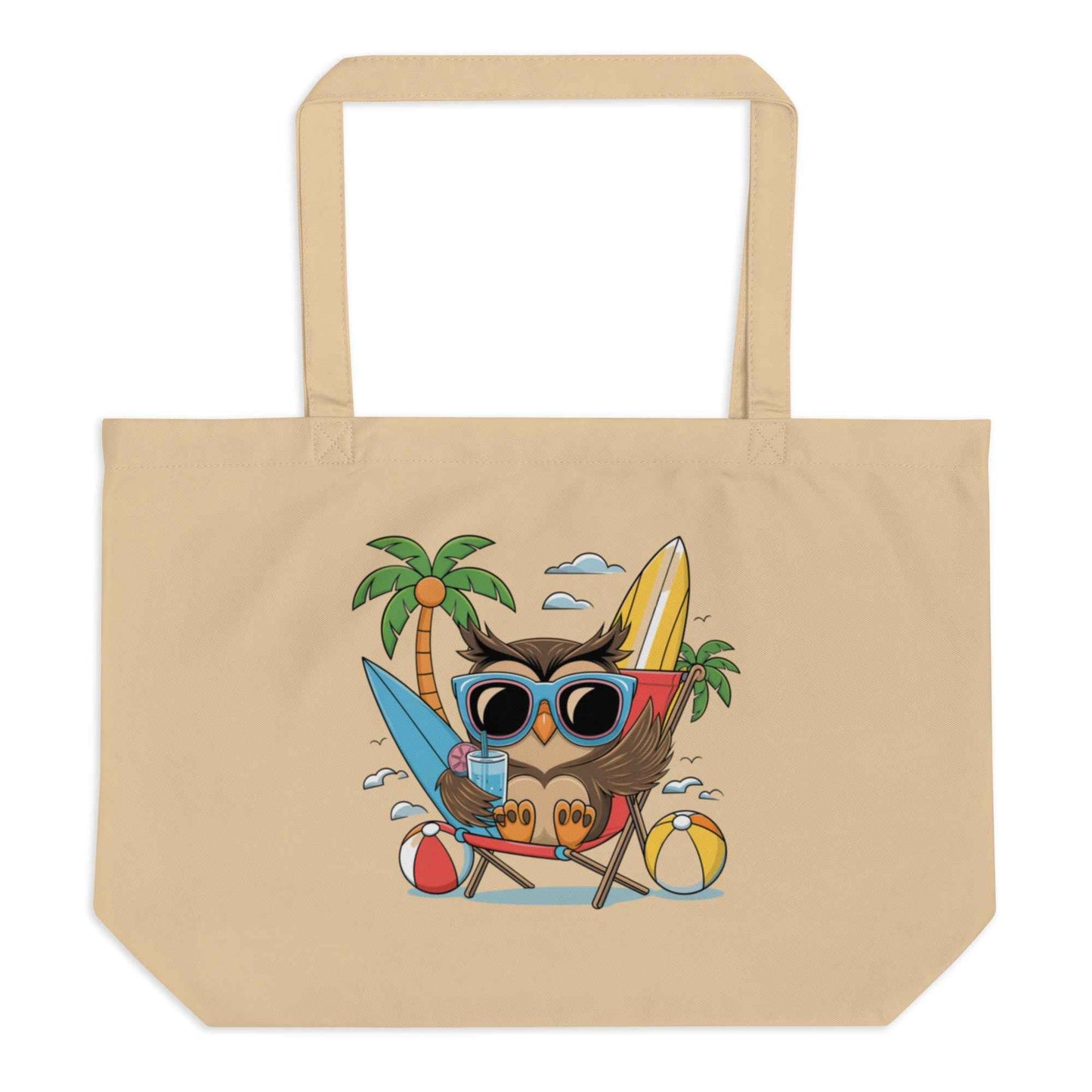 Owl Large Organic Tote Bags - Sustainable, Spacious, Stylish Eco-Friendly Tote Dudeily