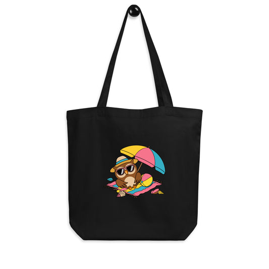Eco Tote Bag: Owl Themed Stylish, Sustainable, and Perfect for Every Day Black Dudeily