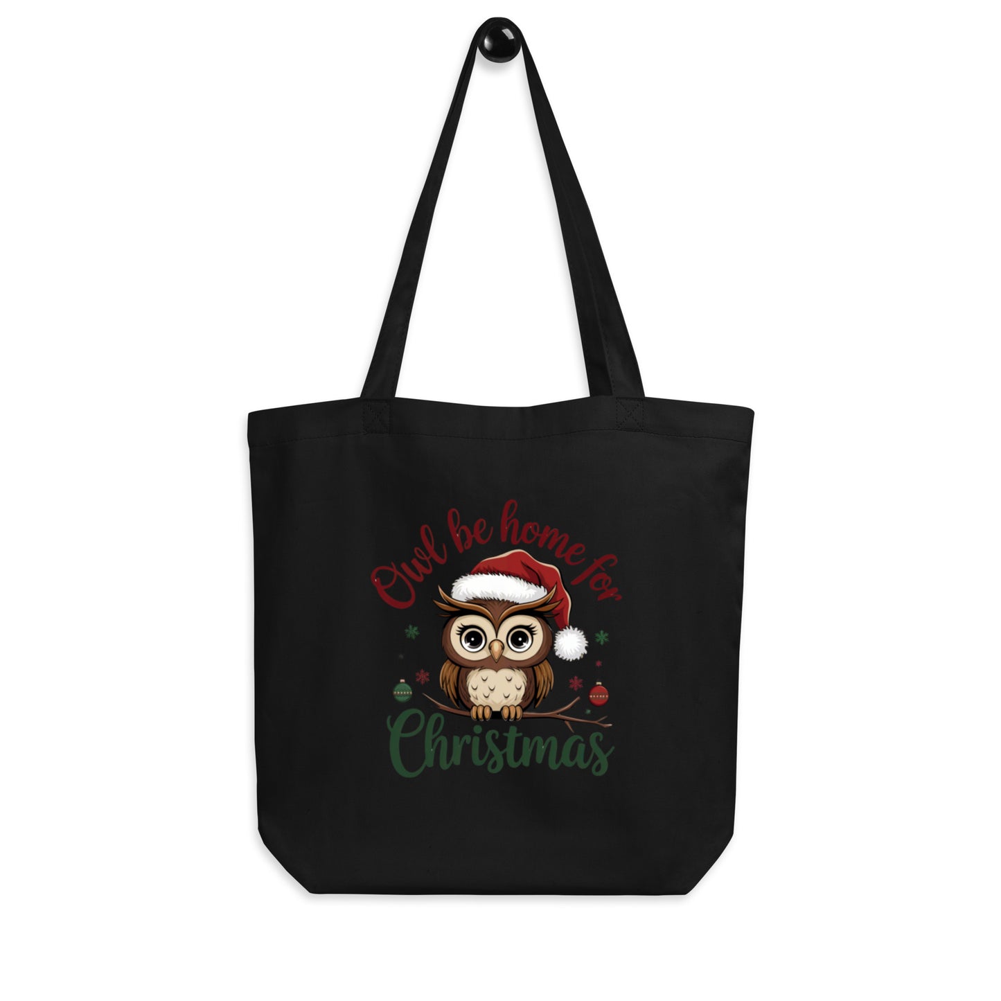 Eco Tote Bag: Owl Themed Sustainable, Versatile, and Stylish for Every Day Black Dudeily