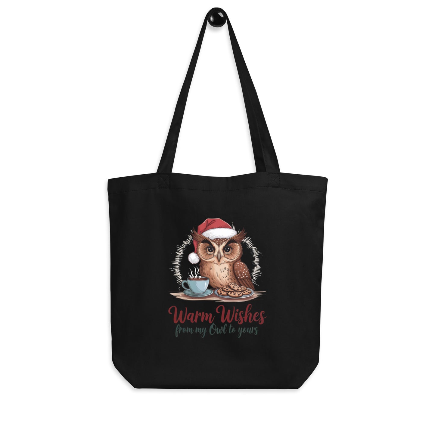 Eco Tote Bag: Owl Themed Sustainable, Versatile, and Stylish for Every Day Black Dudeily