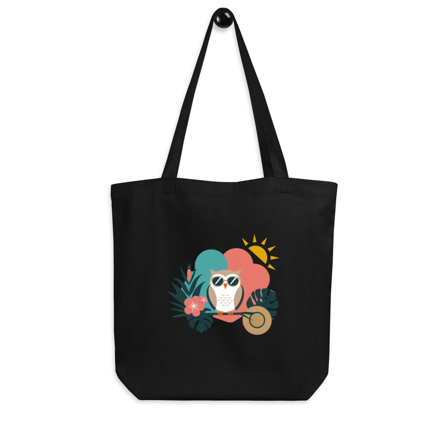 Eco Tote Bag: Sustainable and Chic for Owl Lovers Black Dudeily