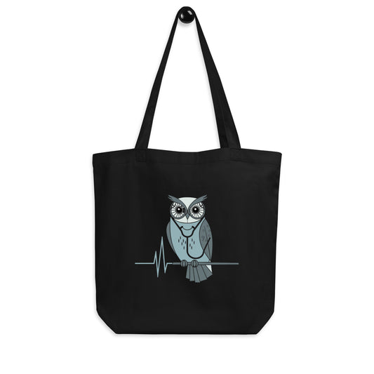 Eco Tote Bag: Sustainable, Chic, and Perfect for Owl Lovers Black Dudeily
