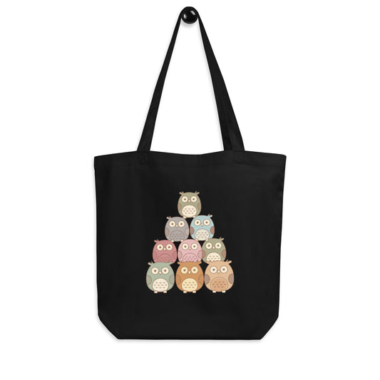 Eco Tote Bag: Stylish, Sustainable, and Perfect for Owl Lovers Black Dudeily