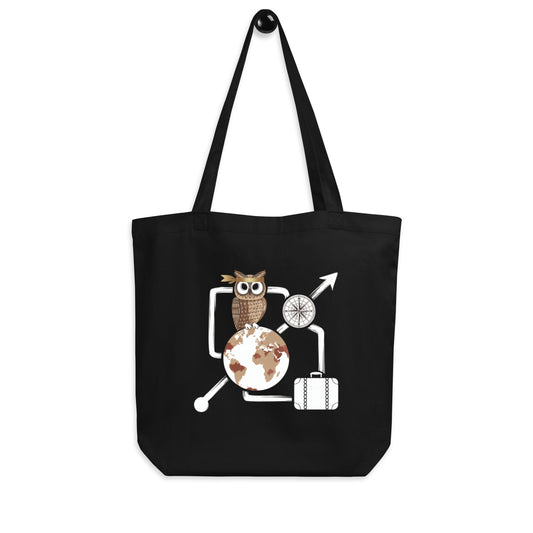 Eco Tote Bag: Sustainable, Versatile, and Ideal for Owl Lovers Black Dudeily