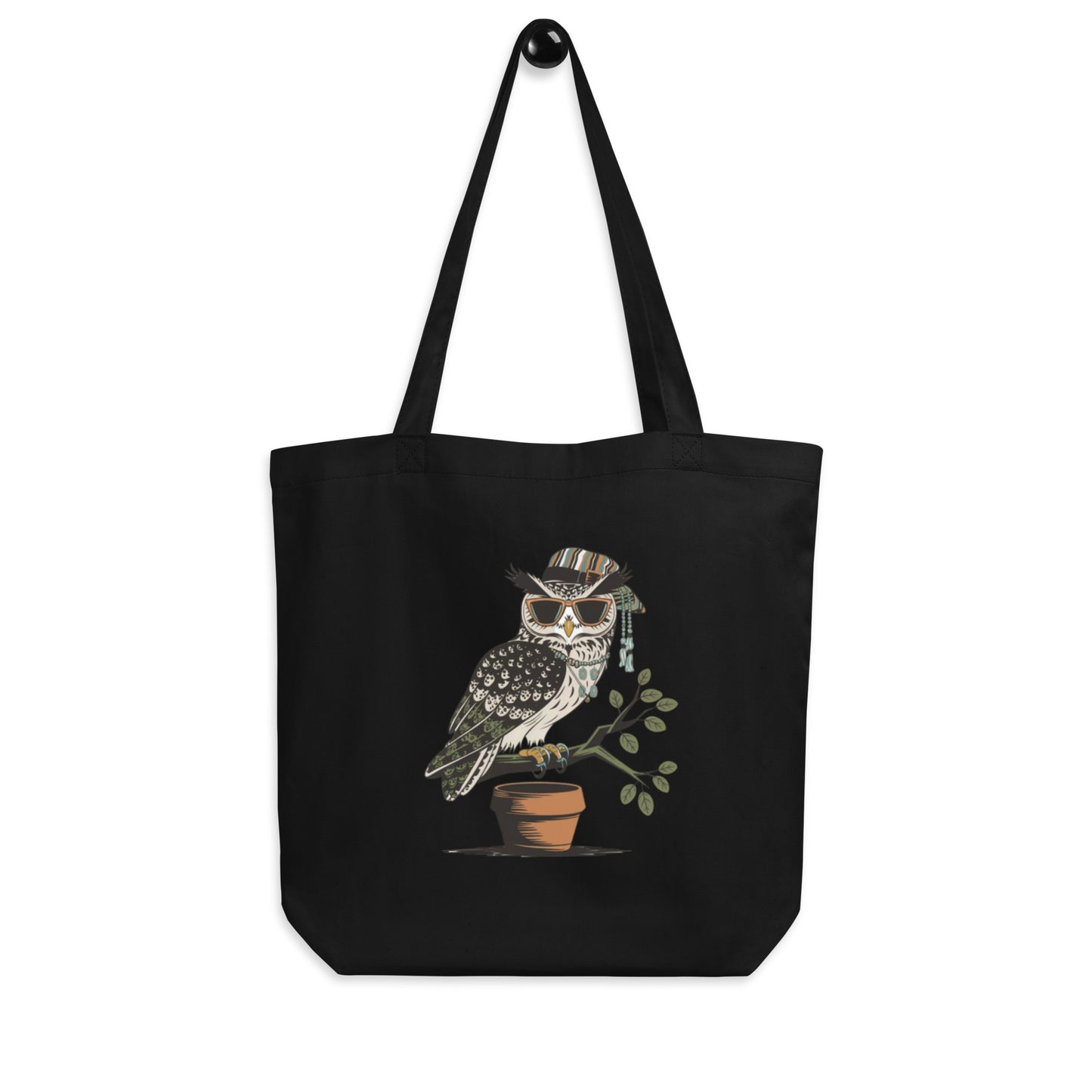 Eco Tote Bag: Sustainable, Stylish, and Perfect for Owl Lovers Everywhere Black Dudeily