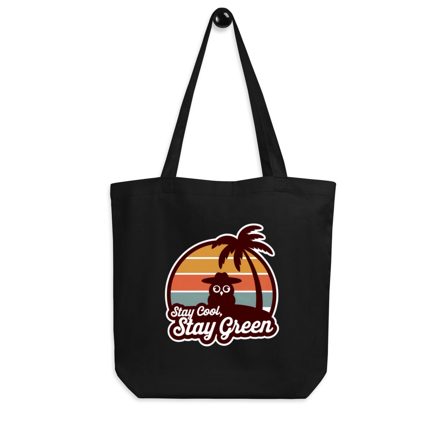 Eco Tote Bag – Sustainable & Stylish for owl Lover Black Dudeily