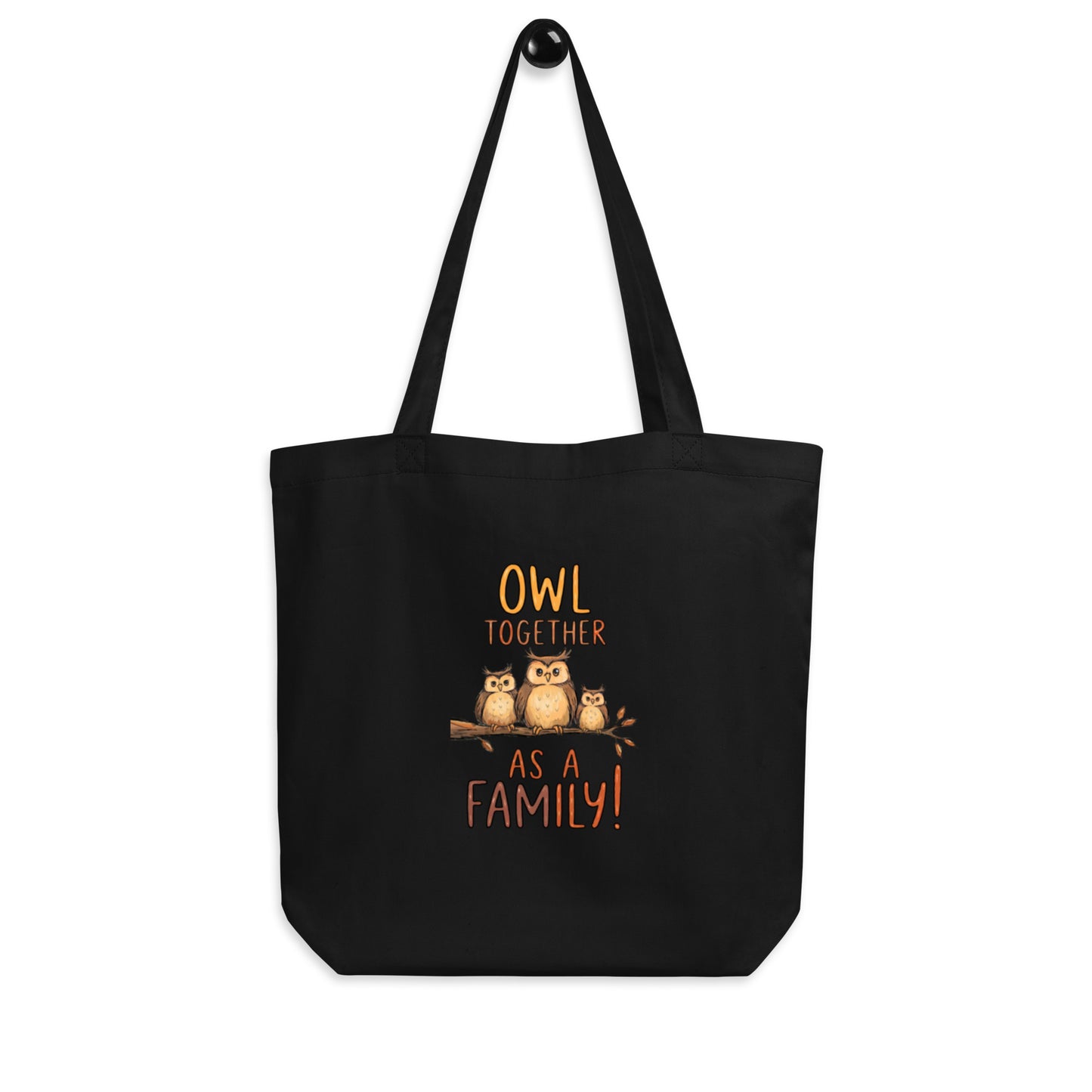 OwlNest Eco Tote Bag – Carry Wisdom, Live Sustainably Black Dudeily