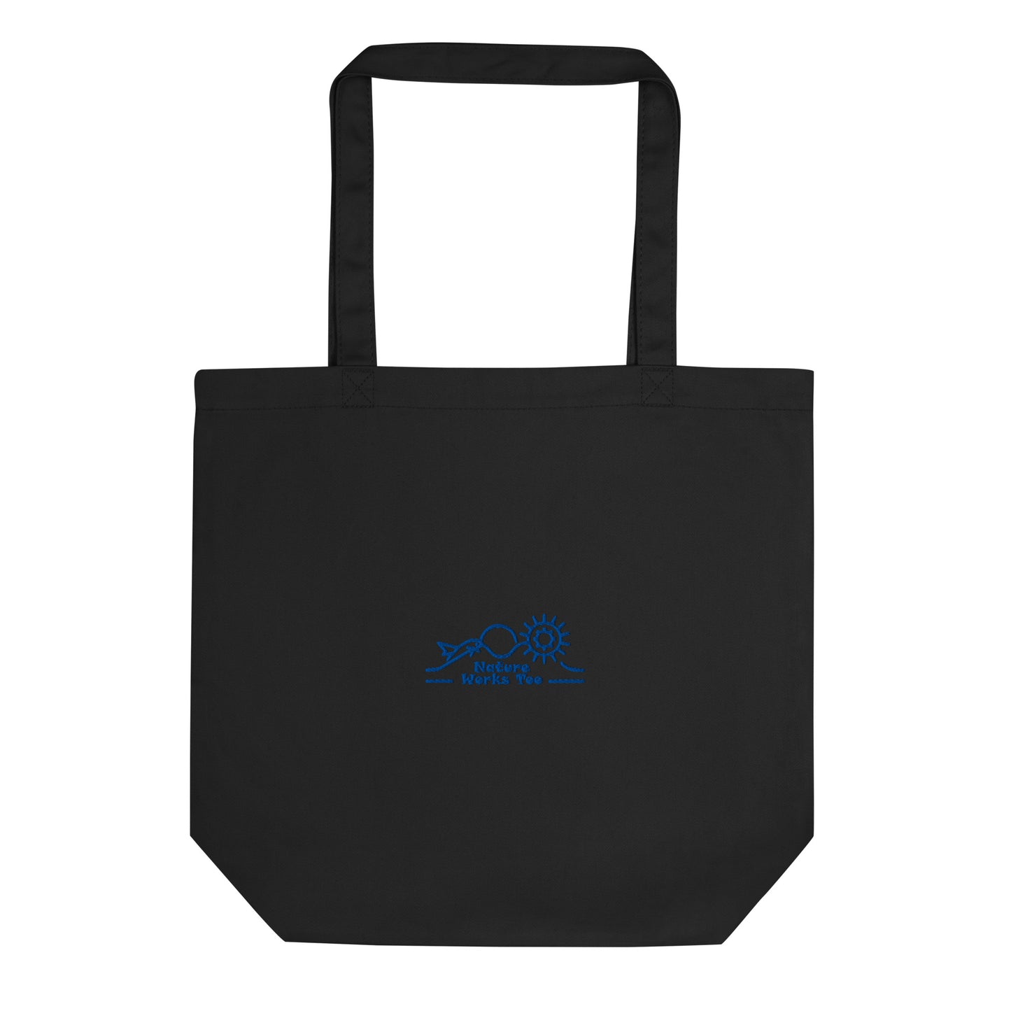 Eco Tote Bag: Nature Works Too | Owl Embroidered Sustainable Fashion Accessory USA by Dudeily Dudeily