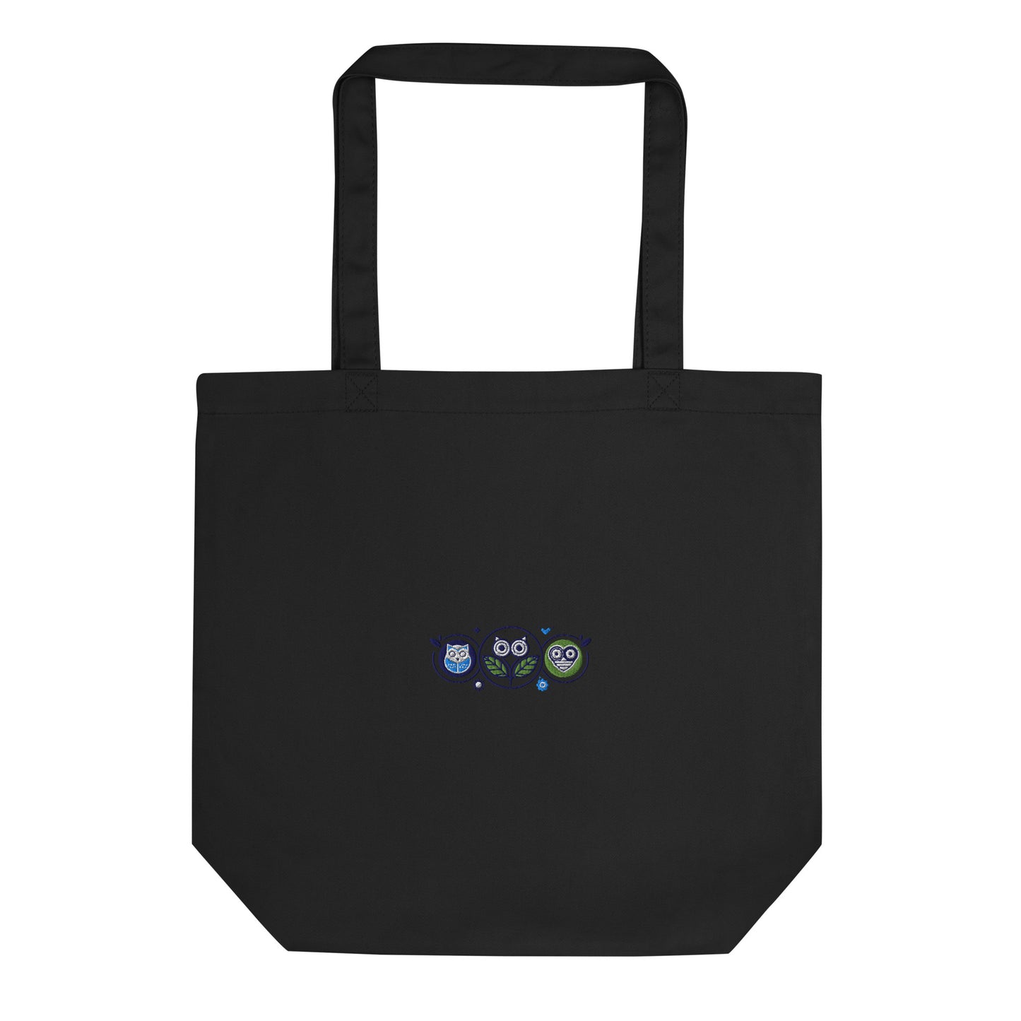 Eco Tote Bag: Nature’s Union | Owl Embroidered Sustainable Fashion Accessory USA by Dudeily Dudeily
