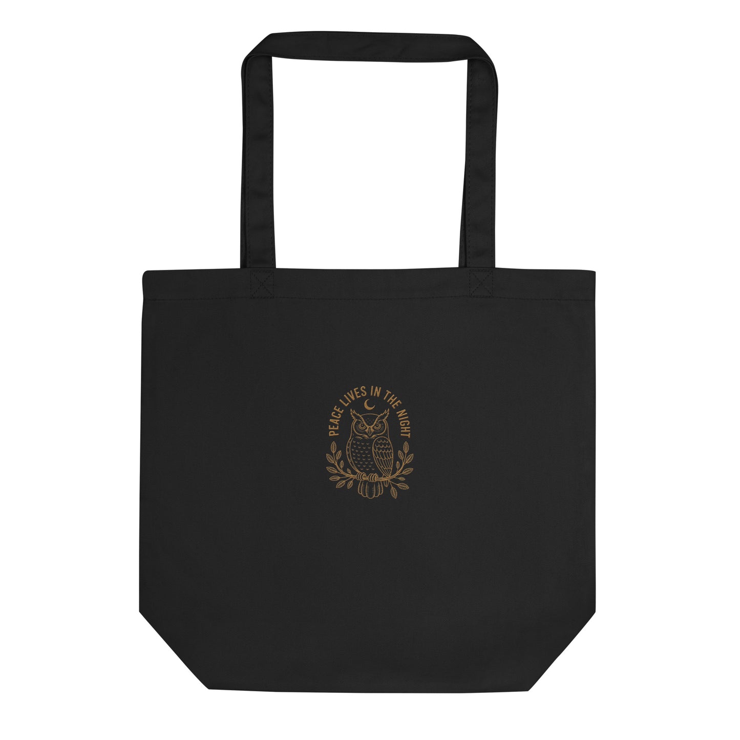 Owl Eco Tote Bag – 'Peace Lives in the Night' in Fall | Sustainable Fashion USA Dudeily