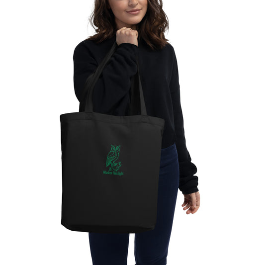 Owl Eco Tote Bag – 'Wisdom Flies Light' in Fall | Sustainable Fashion USA Dudeily